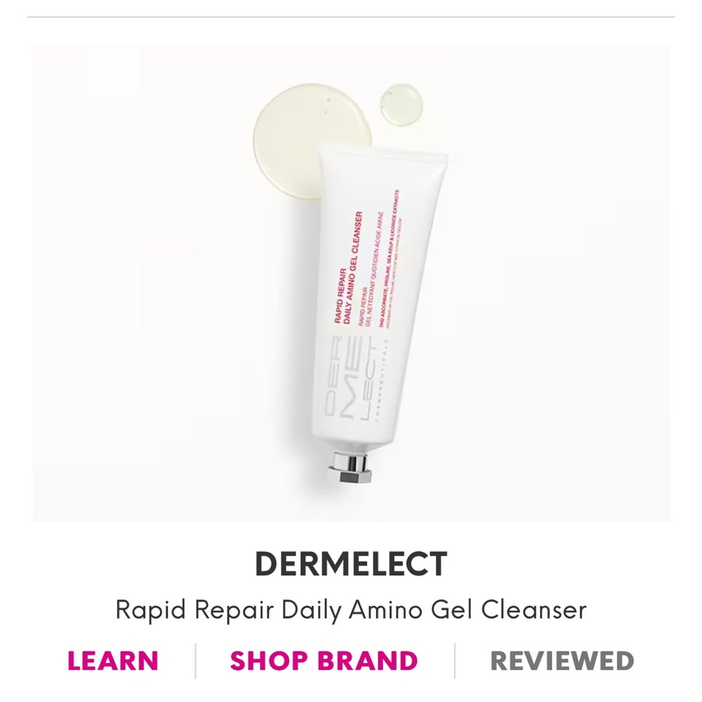 New Dermelect Rapid Repair Daily Amino Gel Cleanser